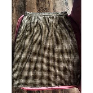 Vintage High Waisted Preppy Pencil Skirt